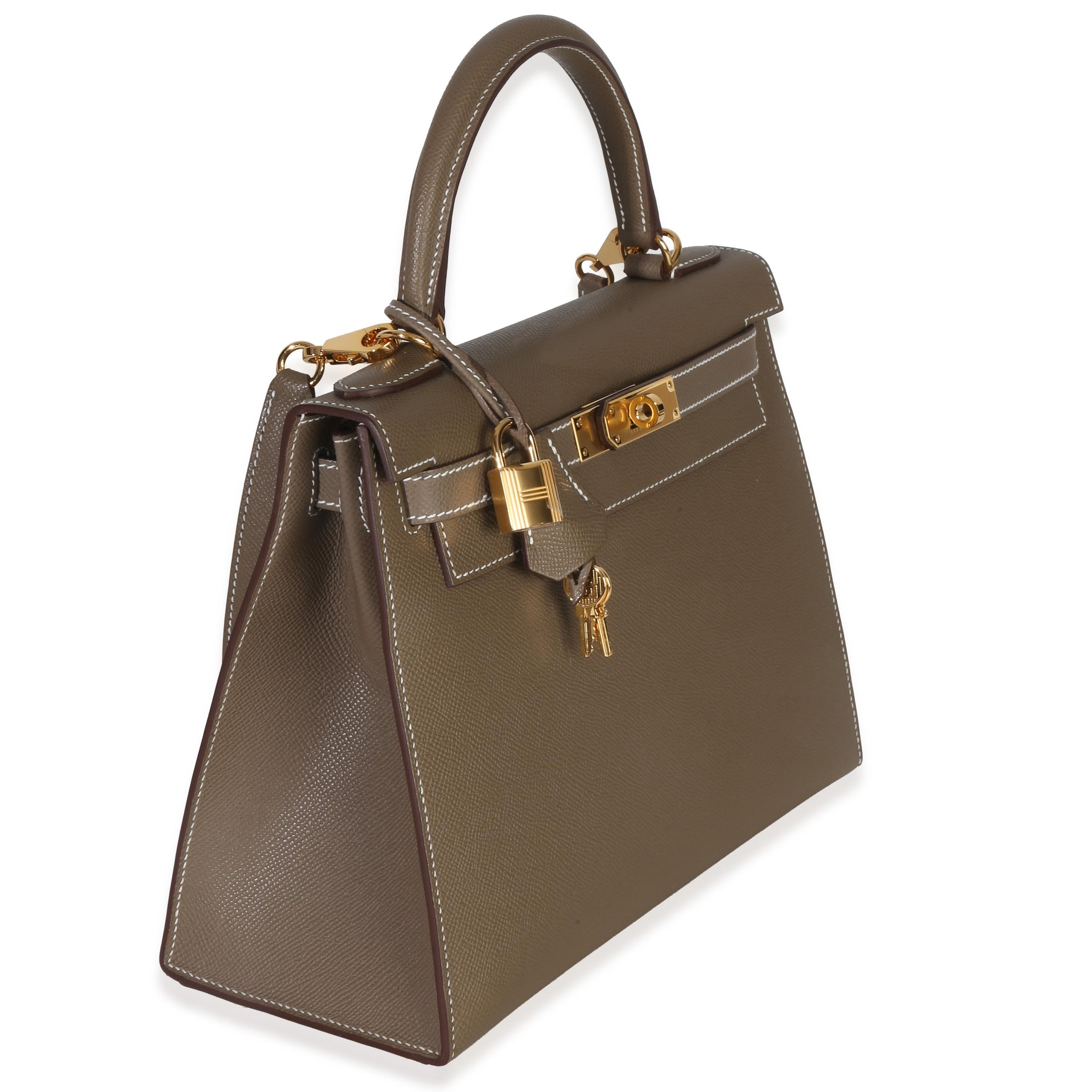Hermès Epsom Sellier Kelly 28 GHW Etoupe