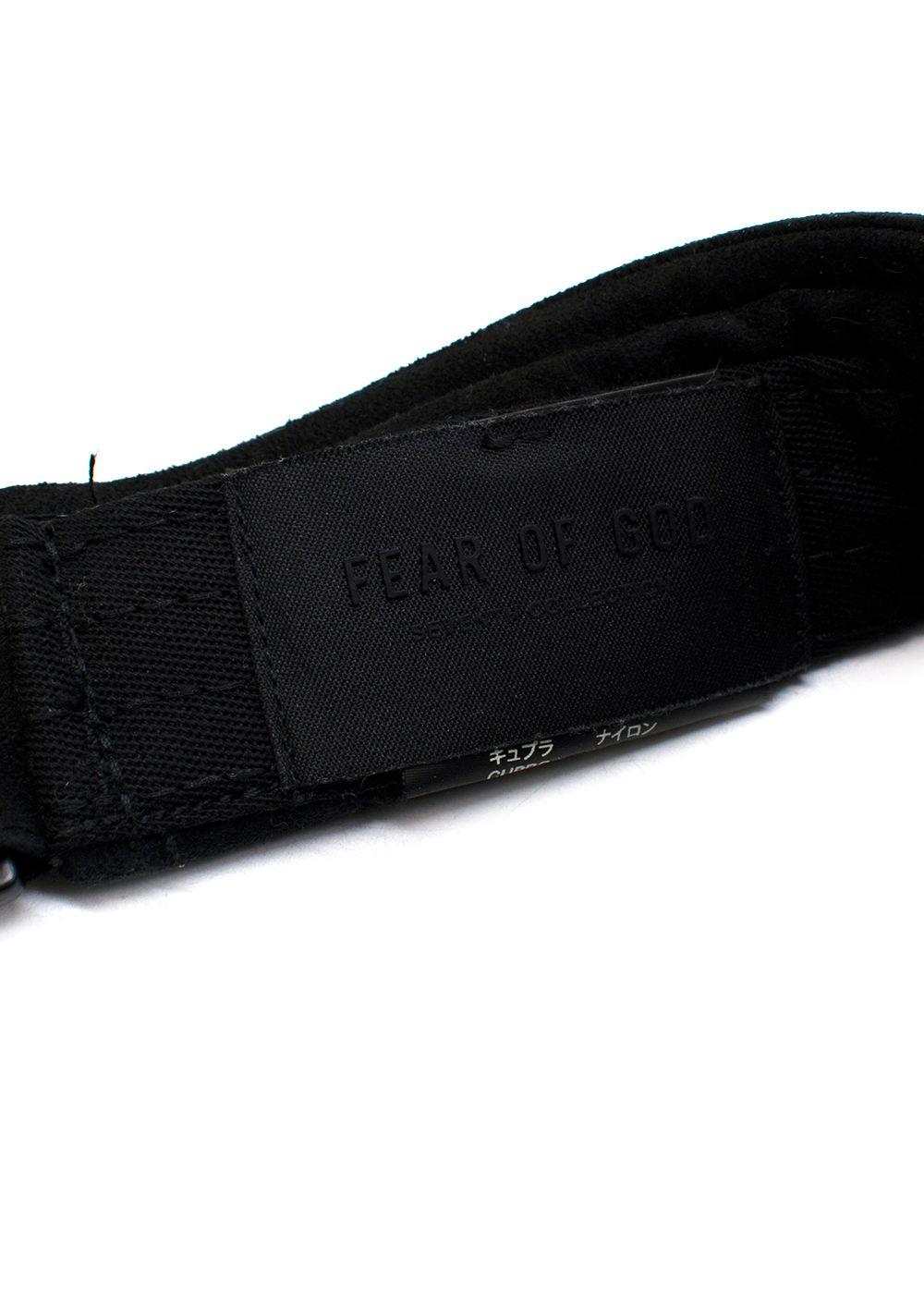 Black Suede Visor Cap
