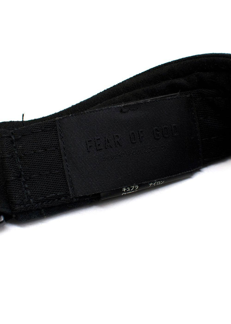 Black Suede Visor Cap