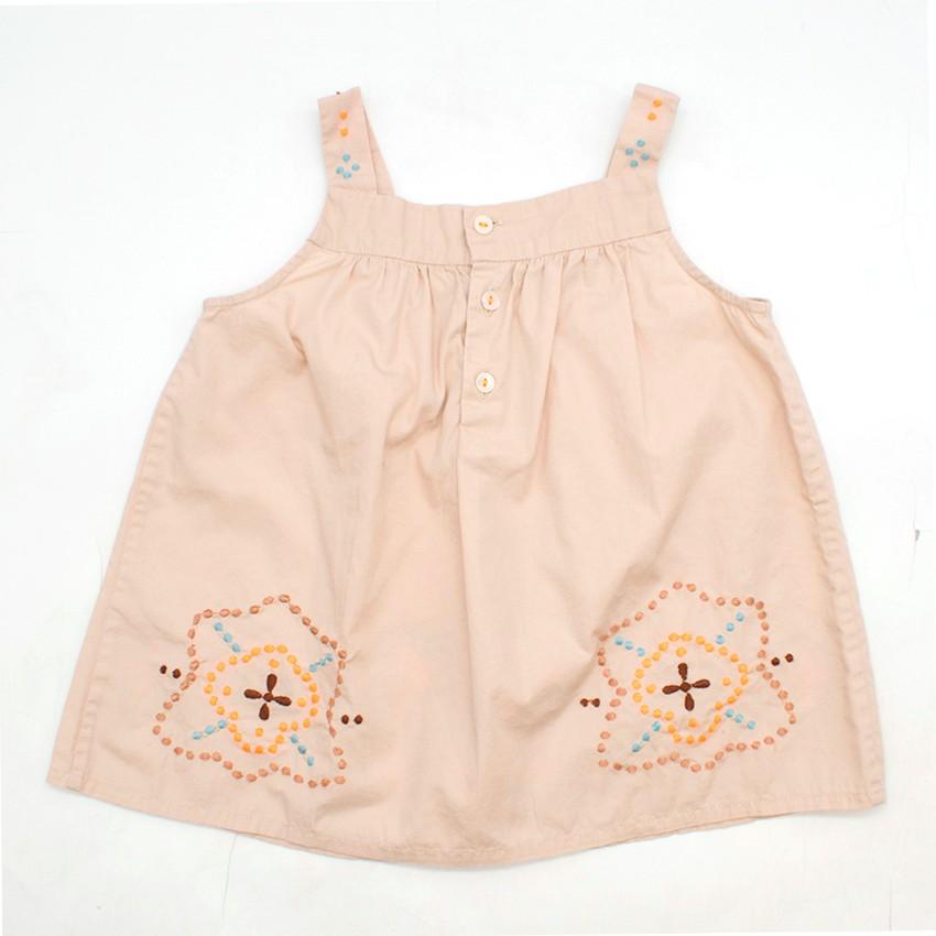 Bonpoint Girls 2Y Beige Embroidered Top