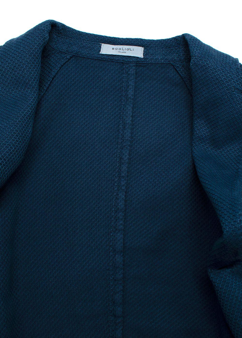 Boglioli Blue Textured Jacket / Blazer