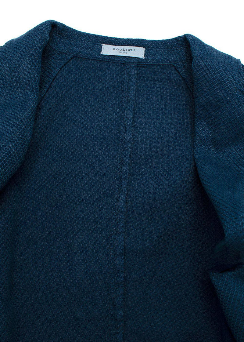 Boglioli Blue Textured Jacket / Blazer