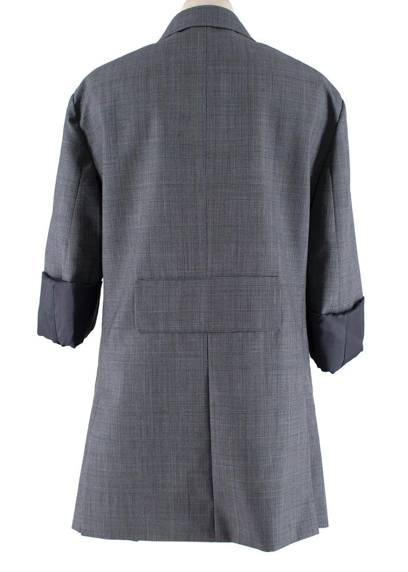 Prada Grey wool Prince of Wales checked blazer