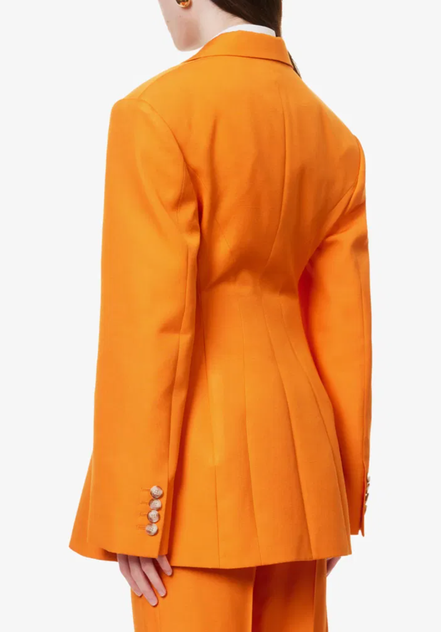 Stella McCartney Peak-Lapel Padded-Shoulder Woven Blazer
