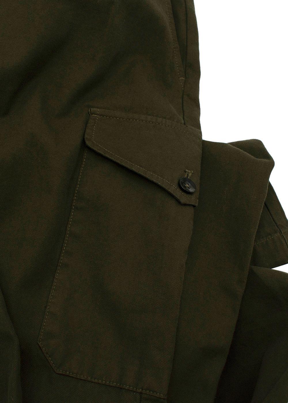 khaki cotton twill Gwen caro trousers