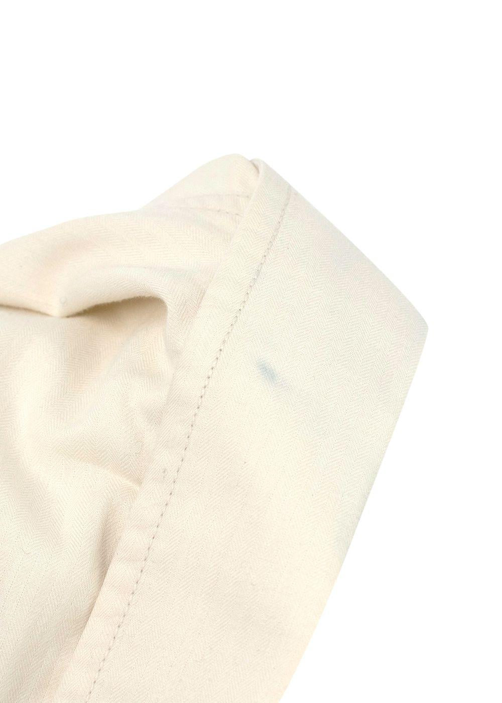 Brunello Cucinelli Cream Button-down Cotton Shirt