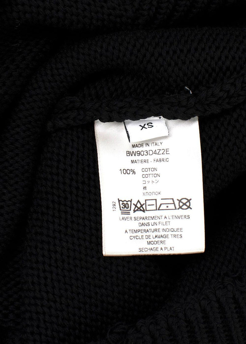 Givenchy Black Distressed Knitted Oversize Logo Jumper
