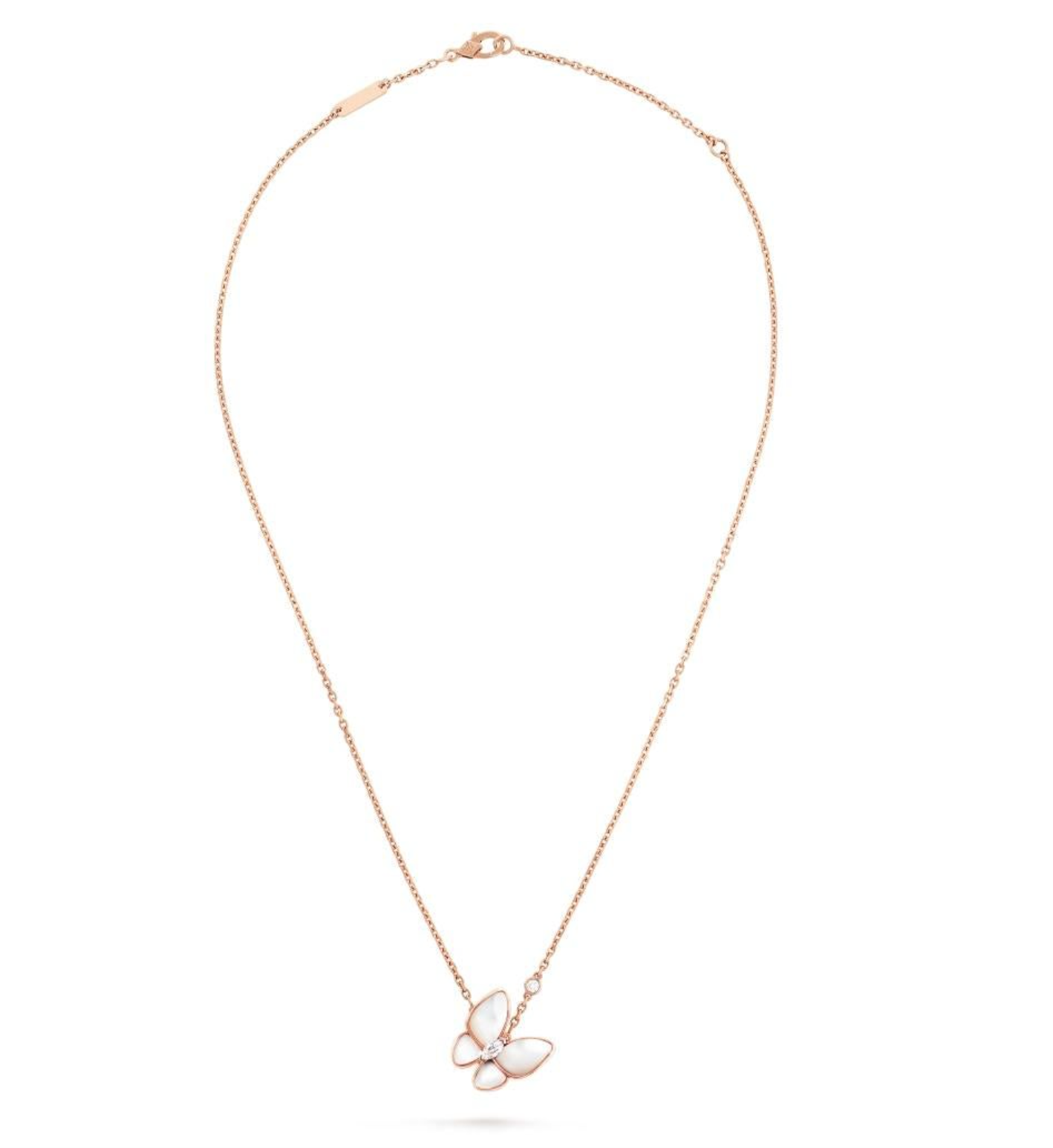 Van Cleef & Arpels Rose Gold Butterfly Pendant