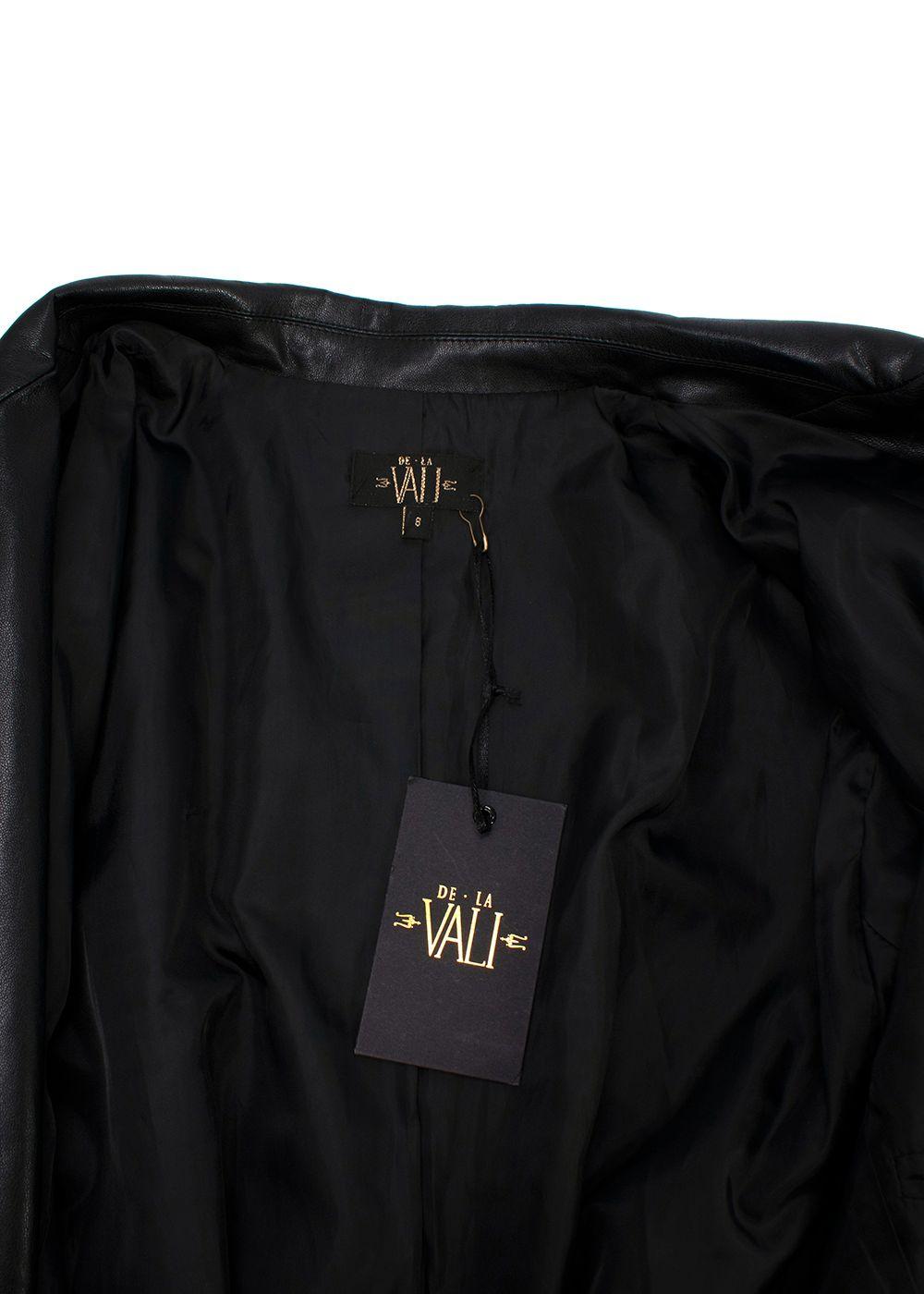De la Vali  Montana faux leather blazer