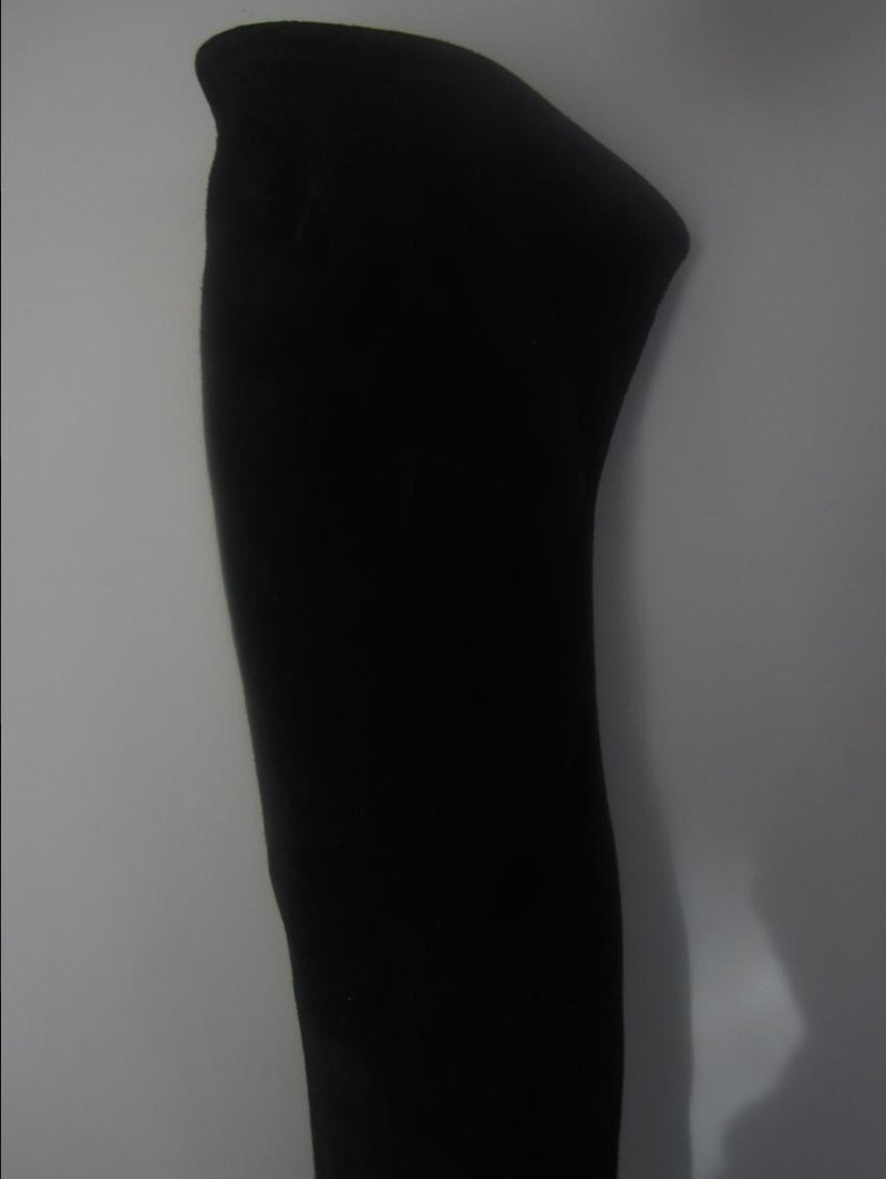 Sergio Rossi black suede over the knee boots