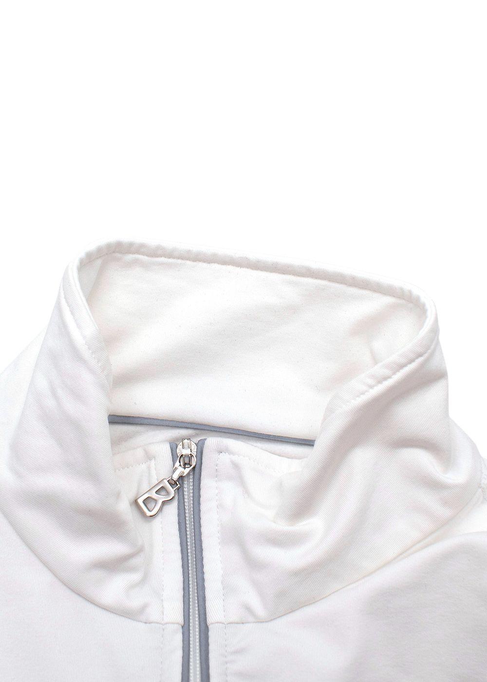 Bogner White Quarter Zip Logo Baselayer