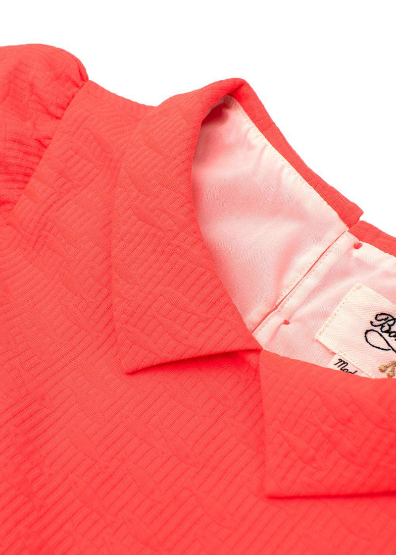 Kids 8Y Coral Textured Dress