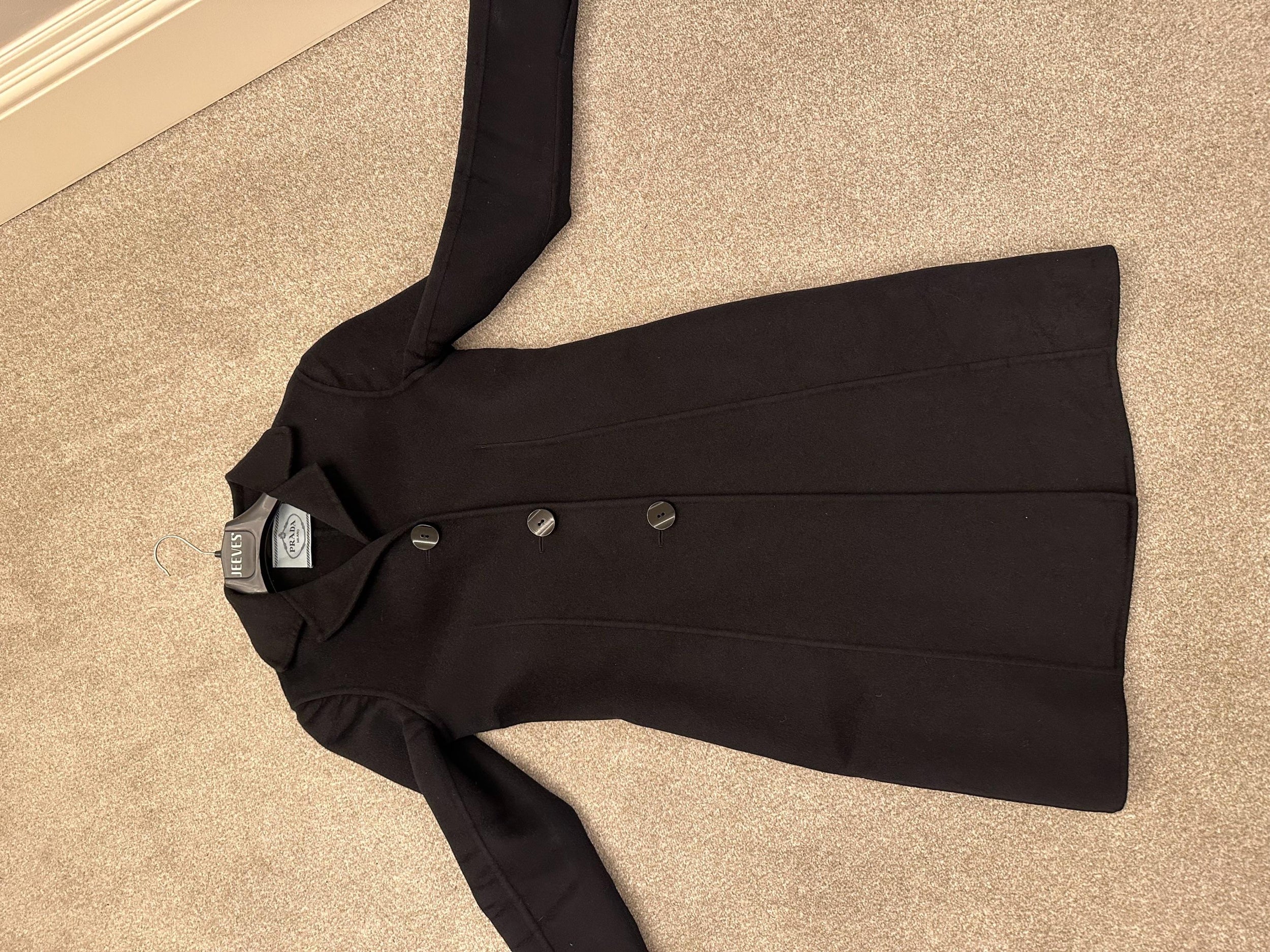 Black Wool & Cashmere Coat