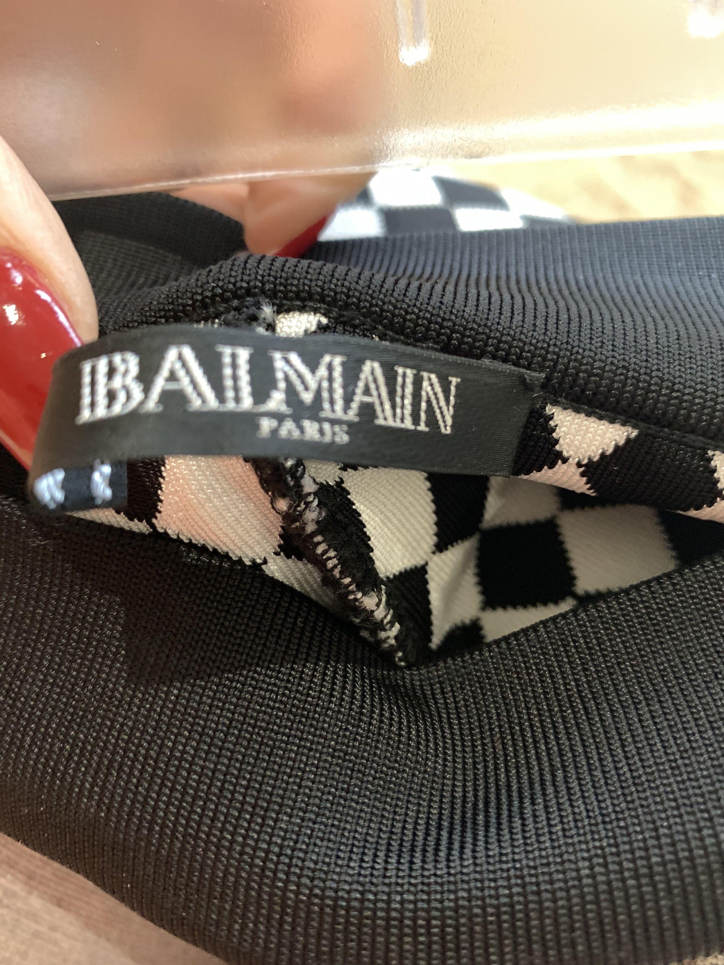 Balmain Monochrome Harlequin Trousers