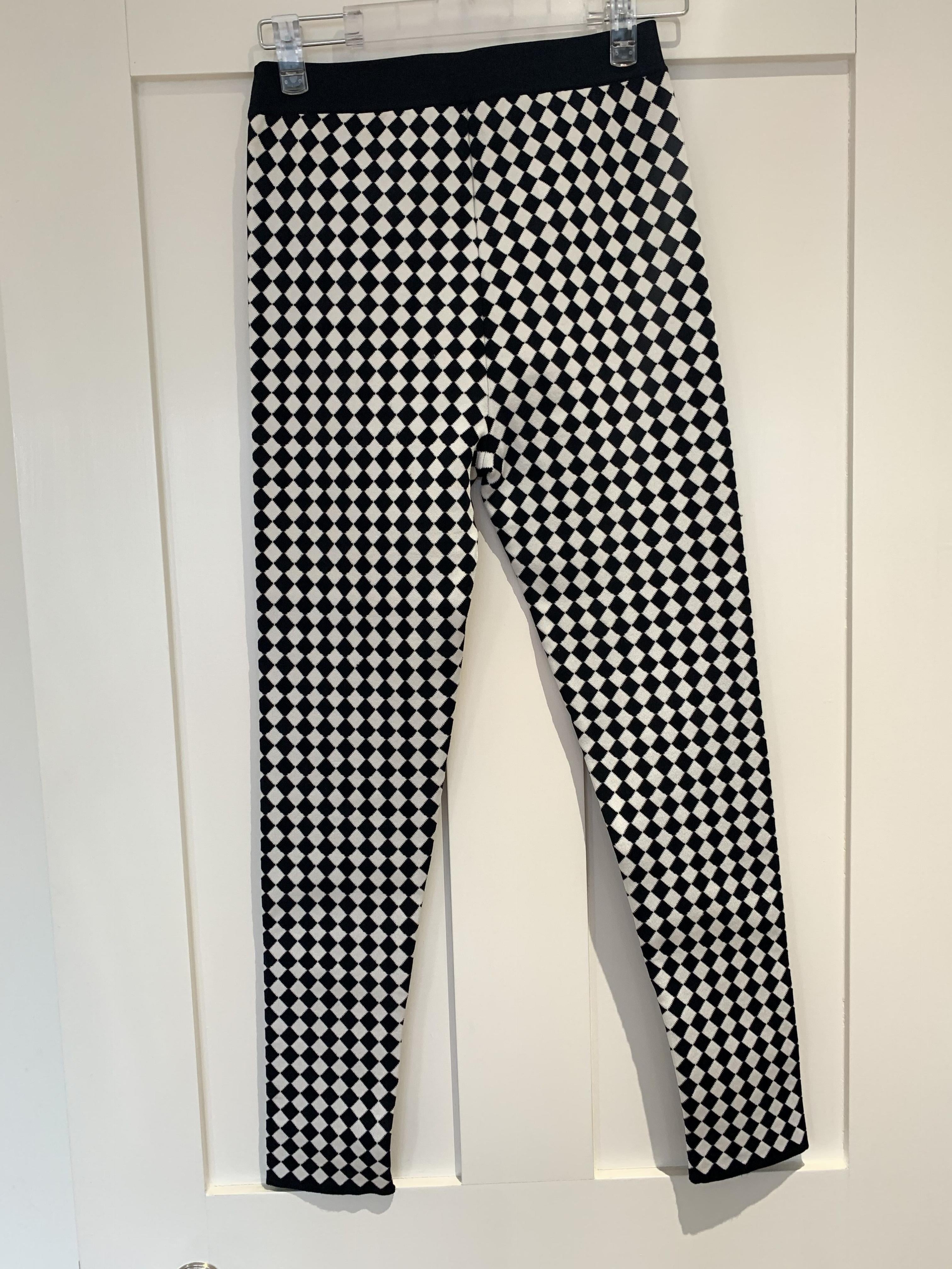 Balmain Monochrome Harlequin Trousers