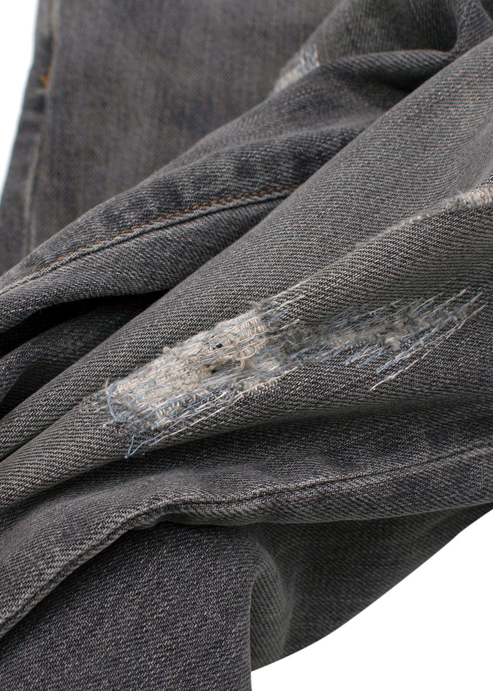 Dolce & Gabanna Distressed Grey Slim-Fit Jeans