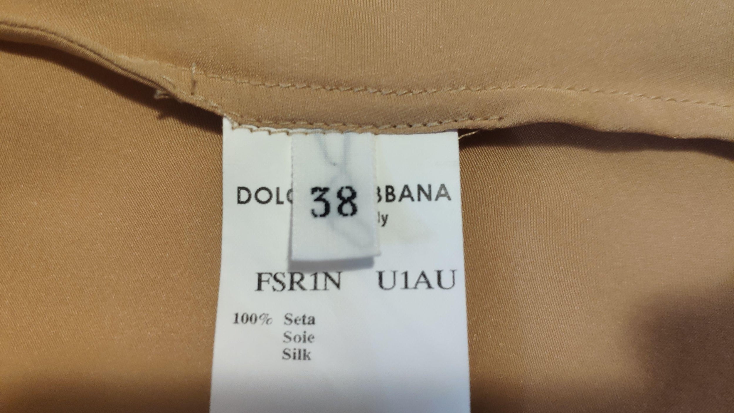 Dolce & Gabbana Champagne Gold Silk Shirt