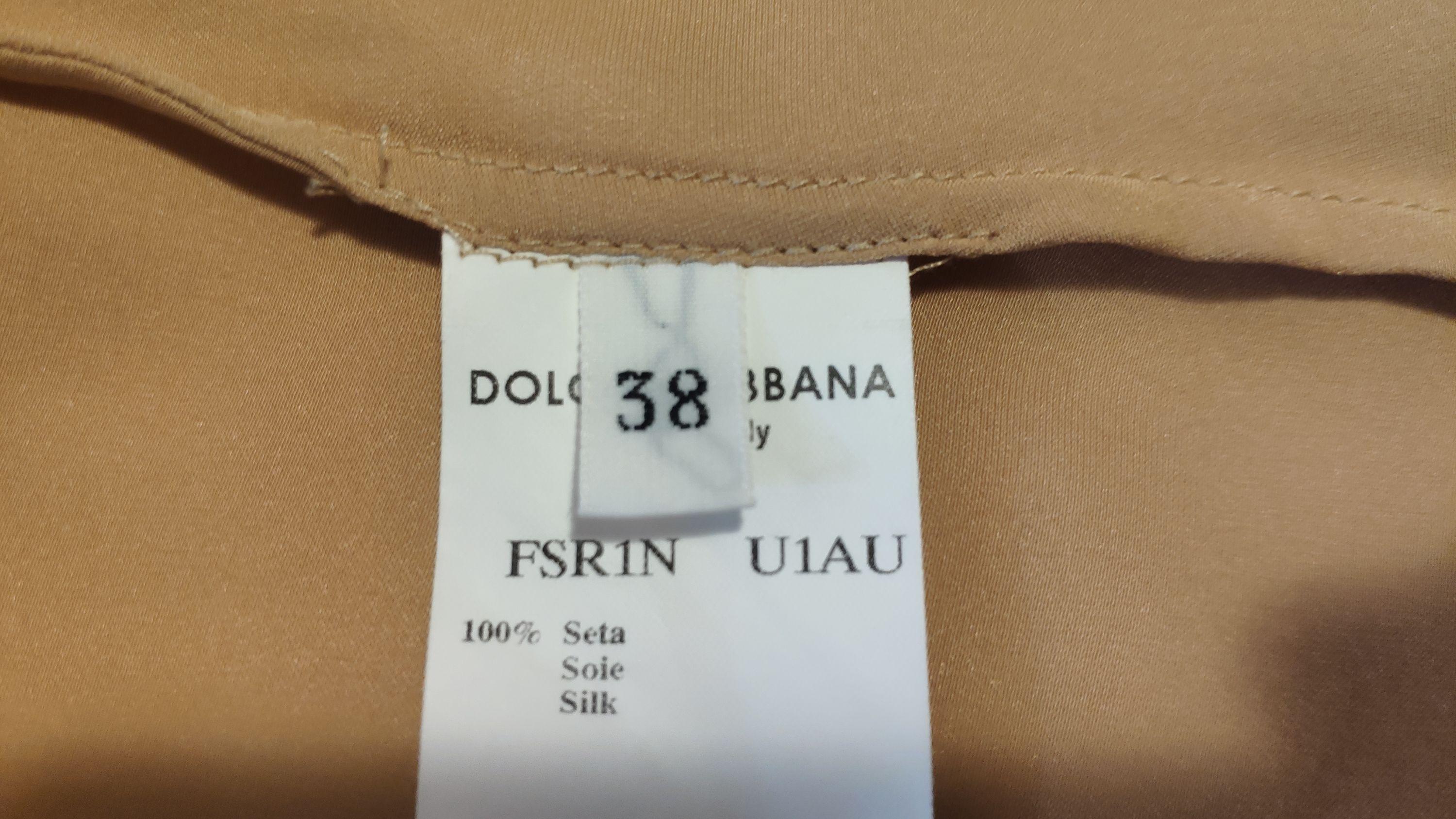 Dolce & Gabbana Champagne Gold Silk Shirt