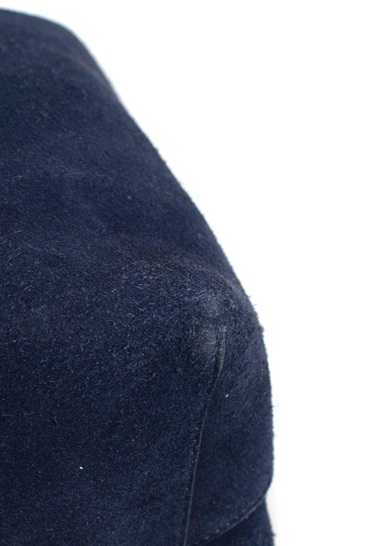 Mansur Gavriel Navy Suede Bucket Bag