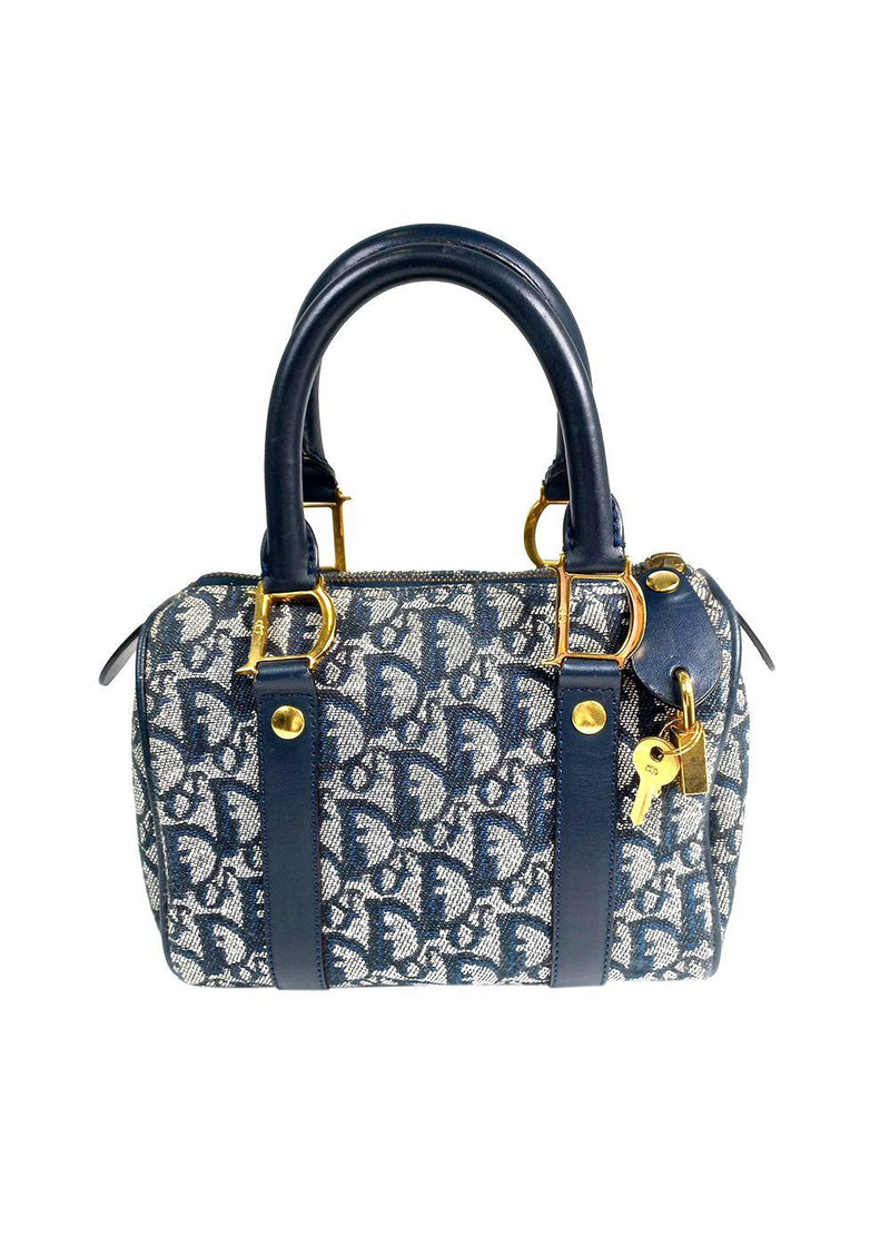 Oblique Canvas Boston Bag