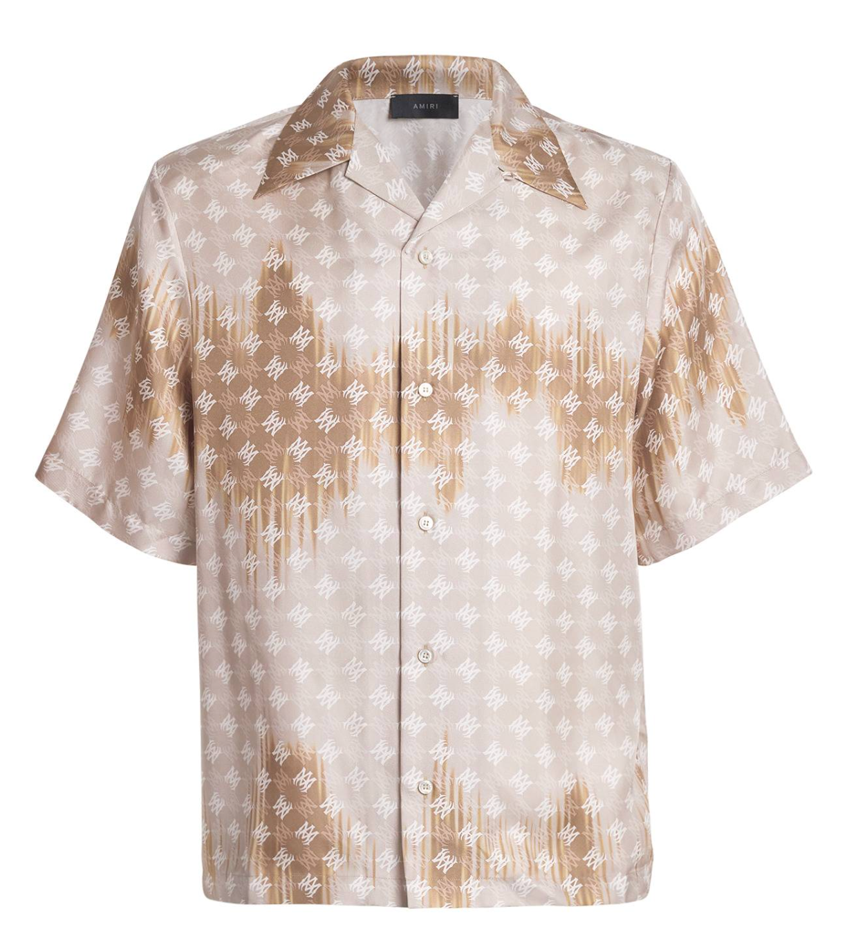 Amiri Ma Quad Logo-Monogrammed Silk Shirt