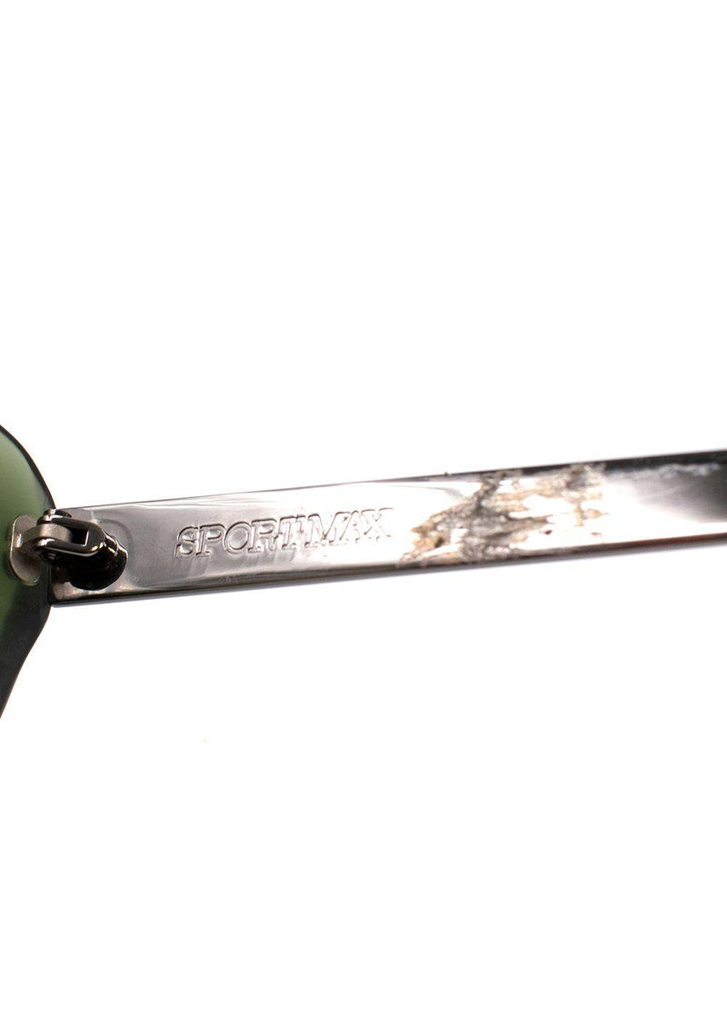 Sportmax Green Acetate Cat Eye Sunglasses