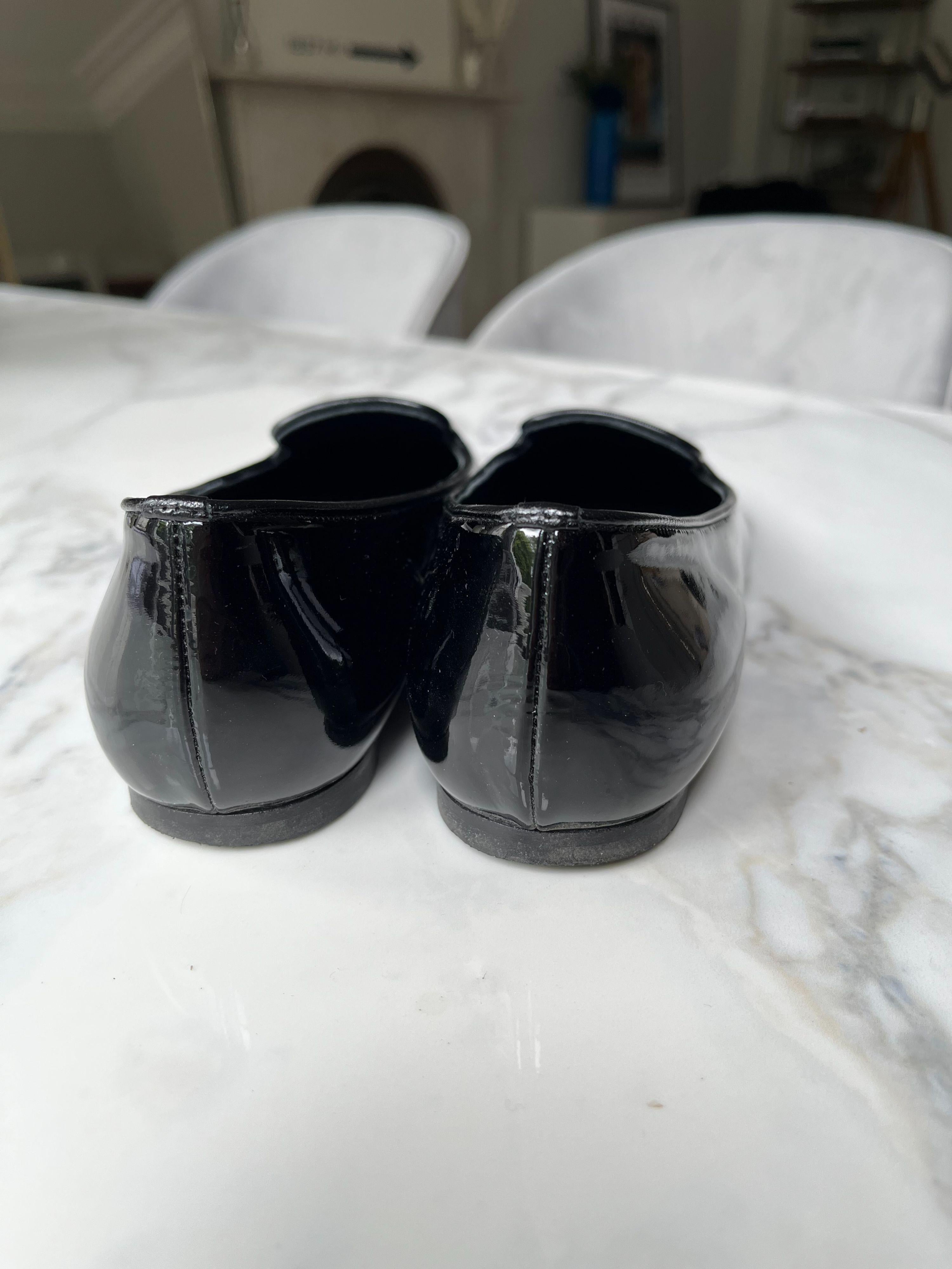 Black patent sequin skull loafers