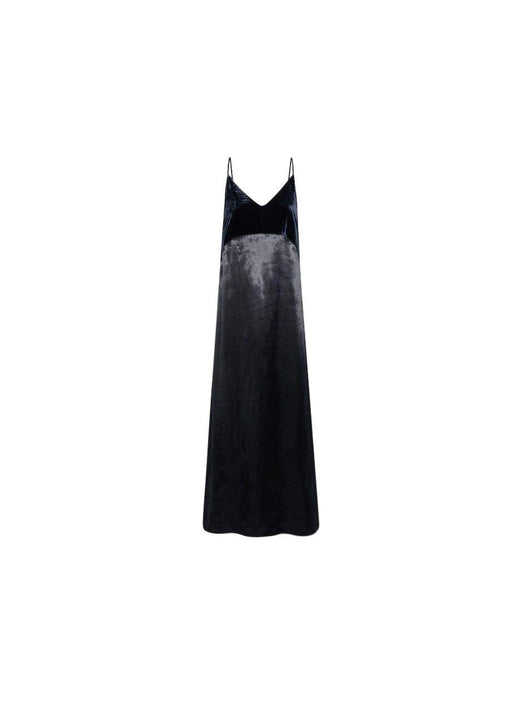 Ryck Velvet-paneled Satin Maxi Slip Dress