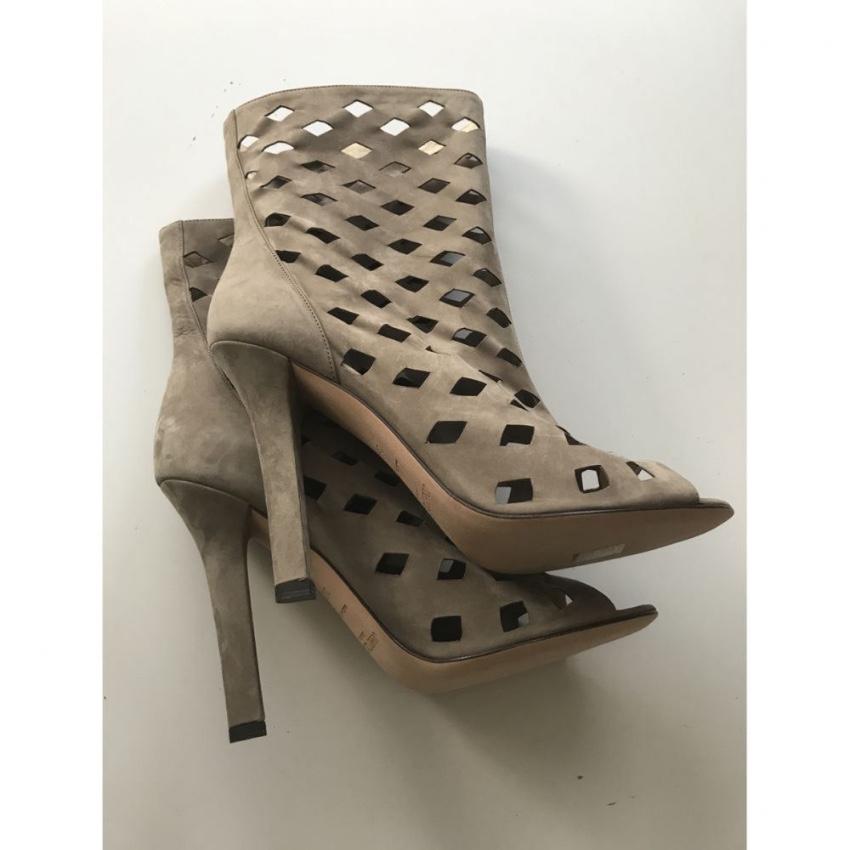 Jimmy Choo Suede Cut-Out Booties