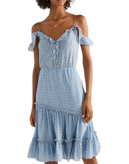 Altuzarra Friday Cold-shoulder Floral-print Silk-georgette Dress