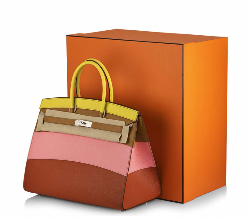 Hermés Epsom Leather 35cm Birkin in Sunrise Rainbow