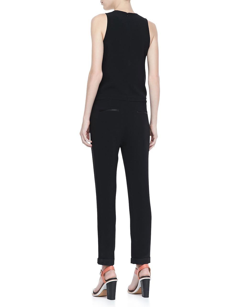 Black crepe keyhole jumpsuit