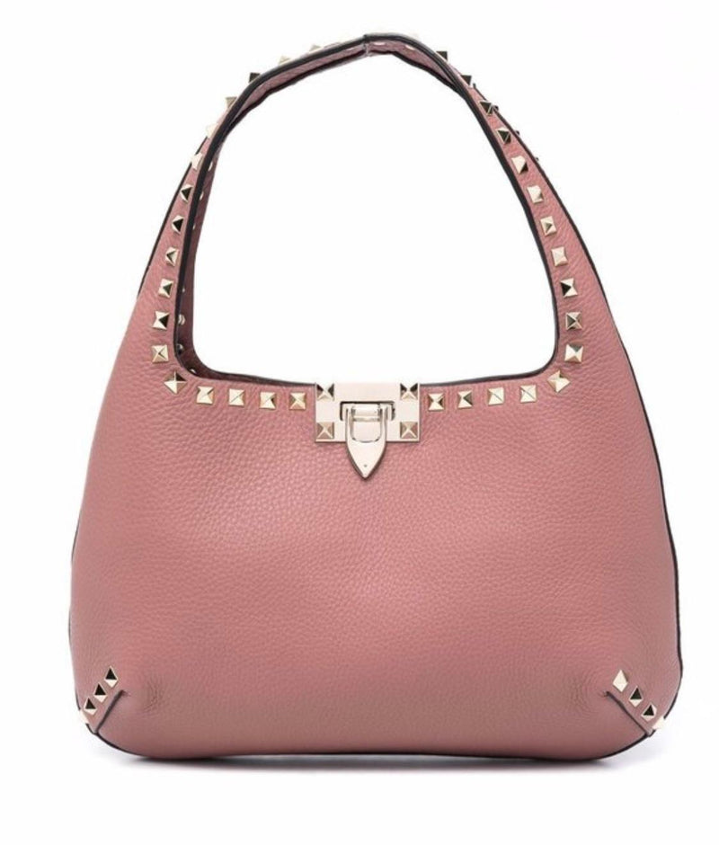 Valentino Pink Rockstud Shoulder  Bag