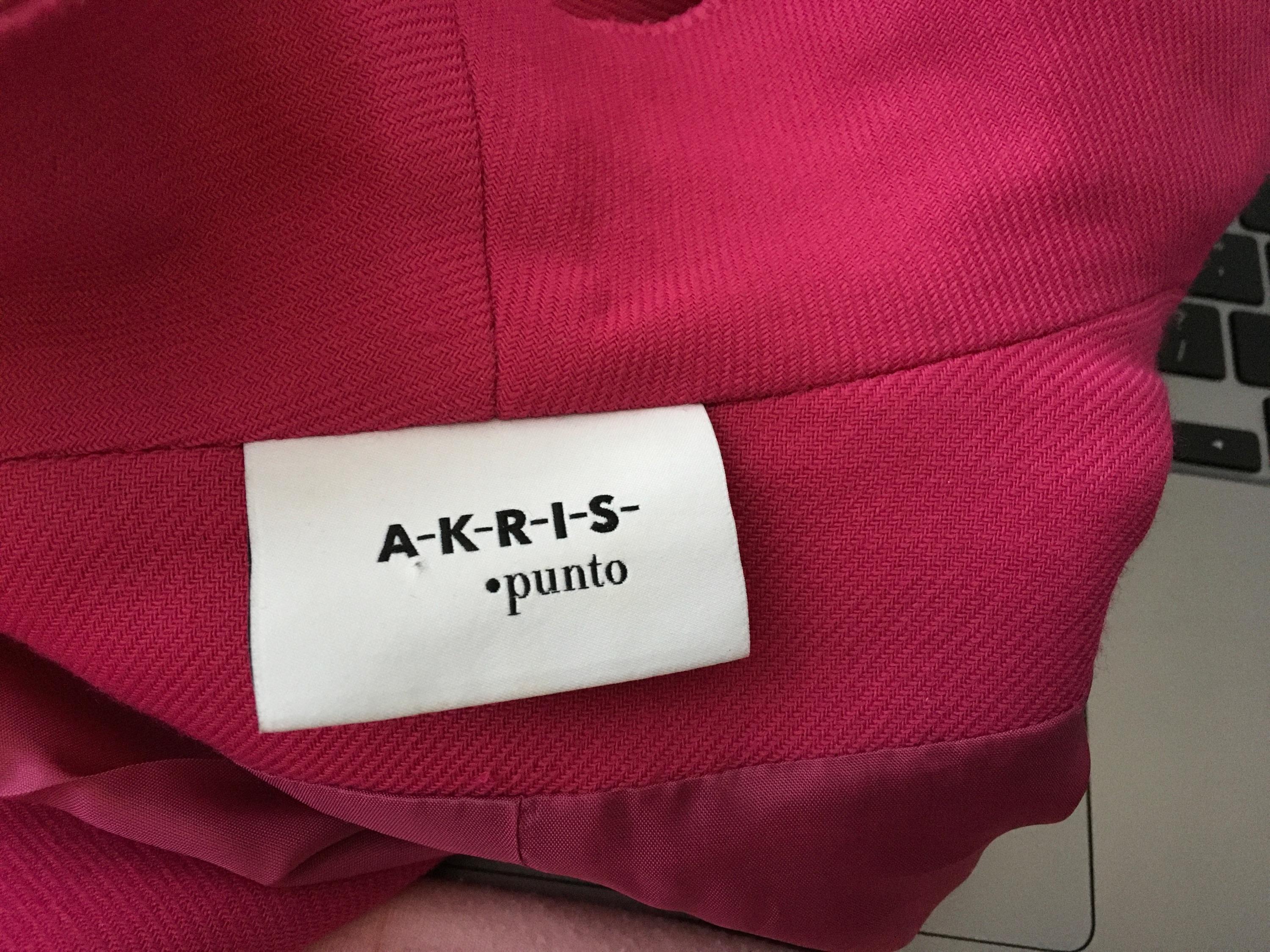 Punto Pink Wool Asymmetric Zip Jacket