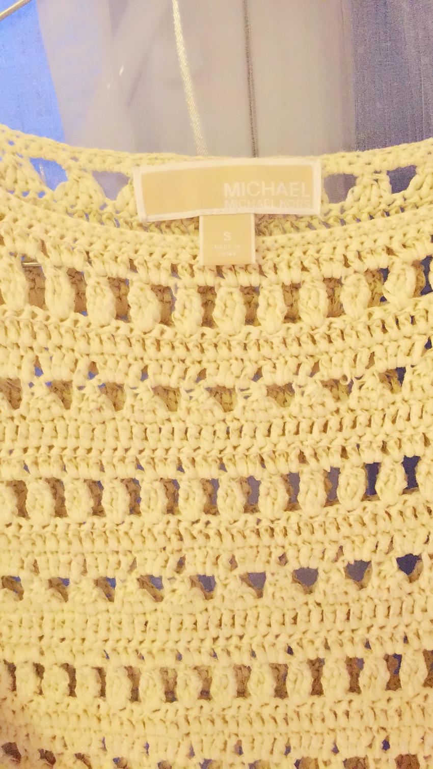 Michael Michael Kors Cream Crochet Tunic