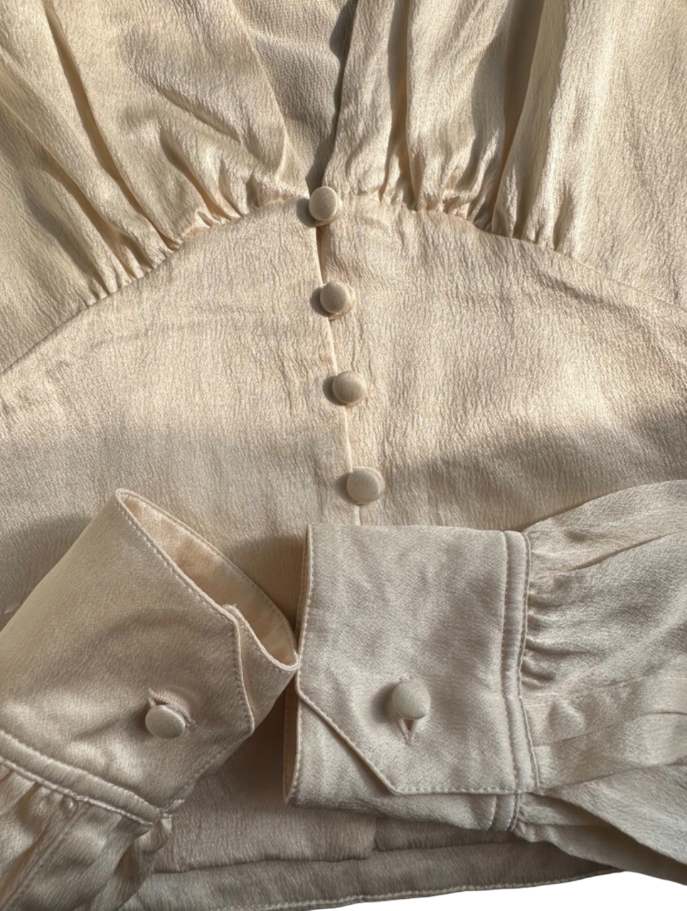 Saint Laurent Cream Silk Blouse
