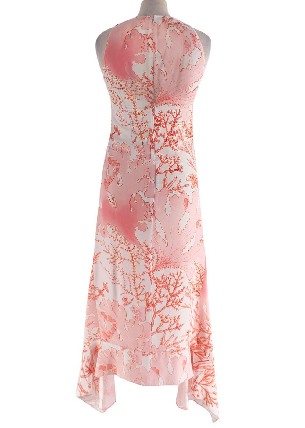 Stella McCartney Coral Anabelle Silk Midi Dress