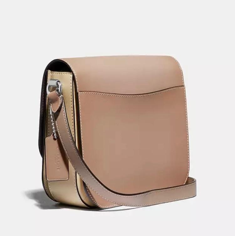 Coach Taupe Hutton Saddle bag