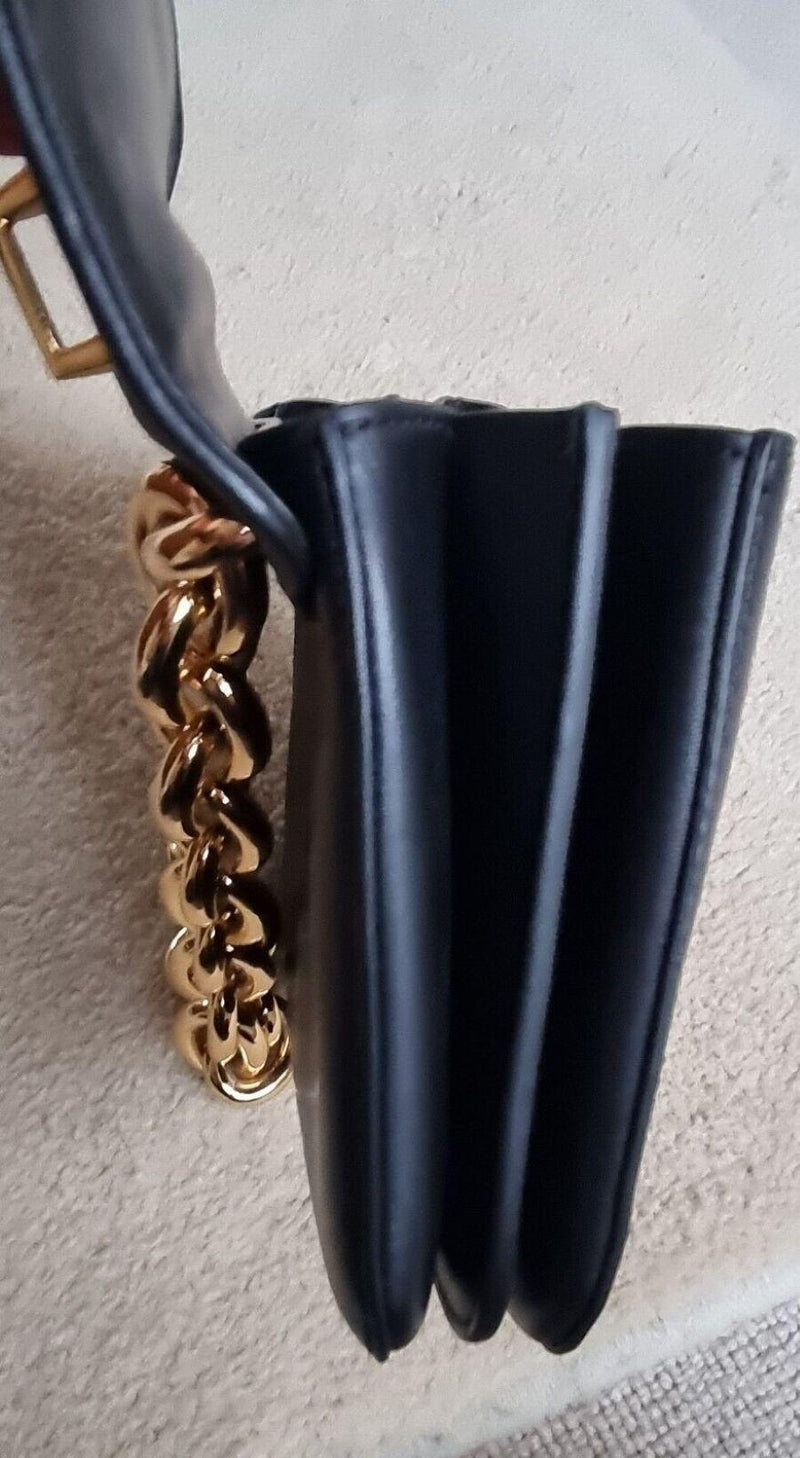 Bottega Veneta Black Leather Mount Cross Body Bag