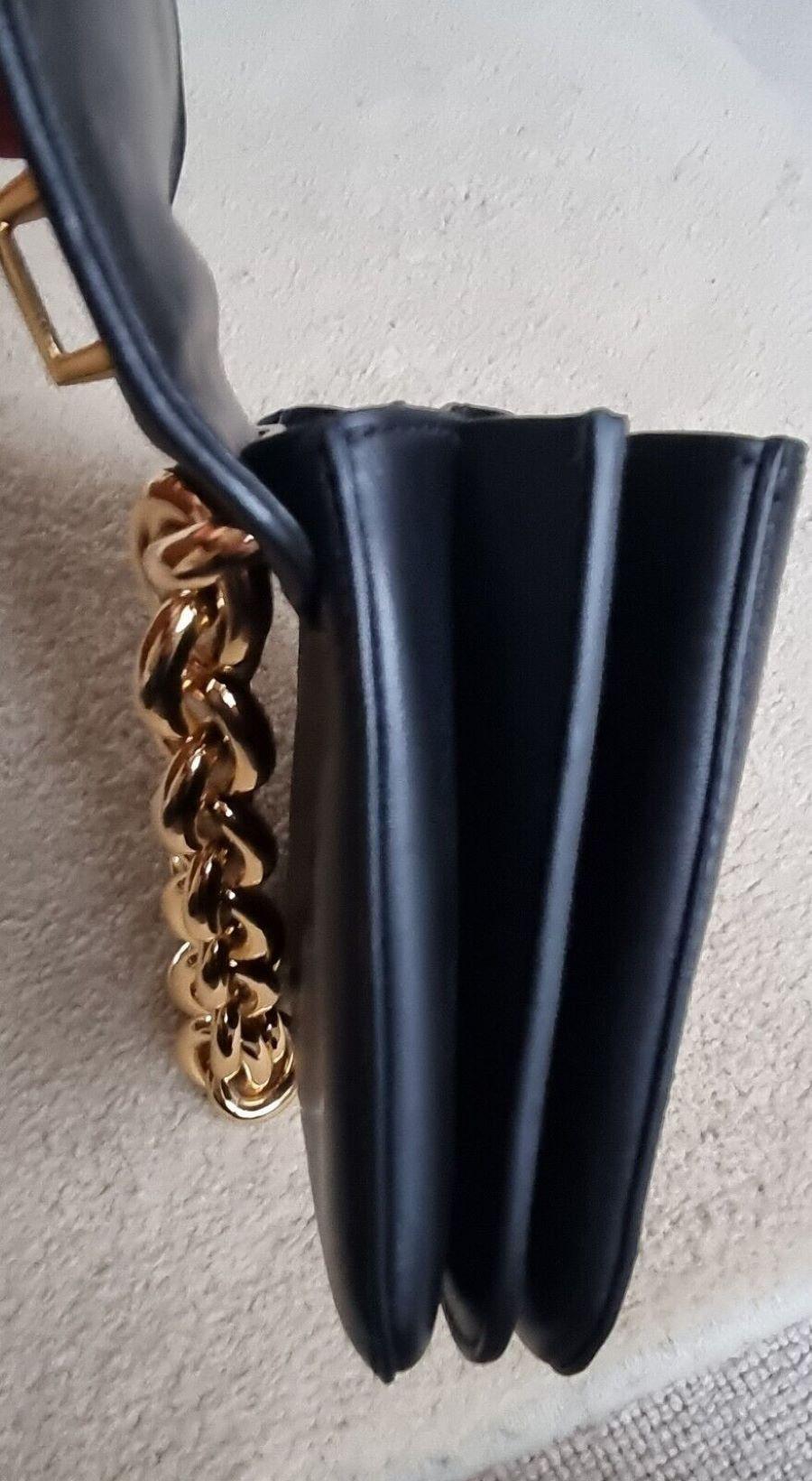 Bottega Veneta Black Leather Mount Cross Body Bag