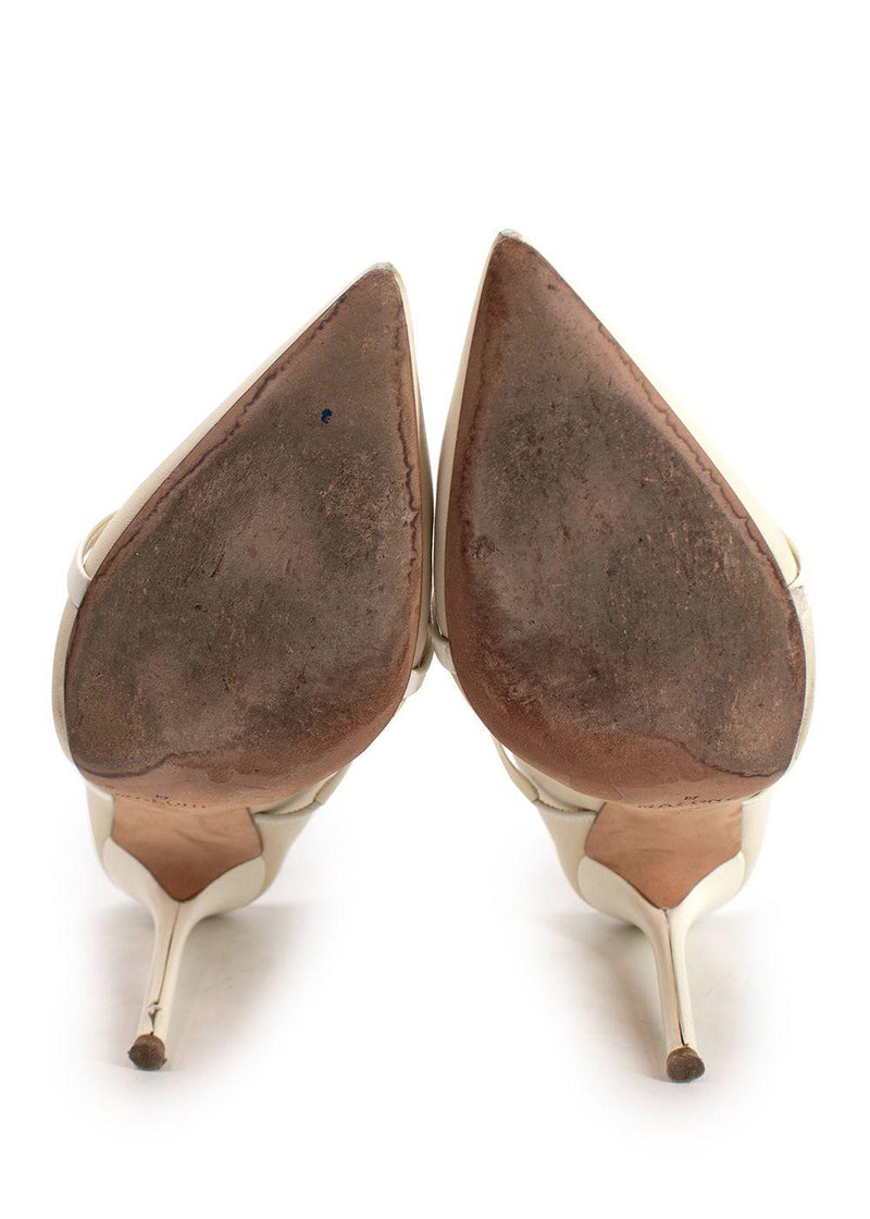 Malone Souliers Cream Maureen Stiletto Mules
