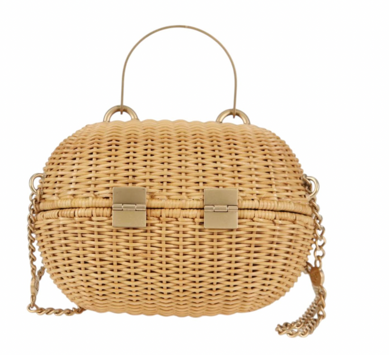Chanel Heart Padlock Wicker Bag