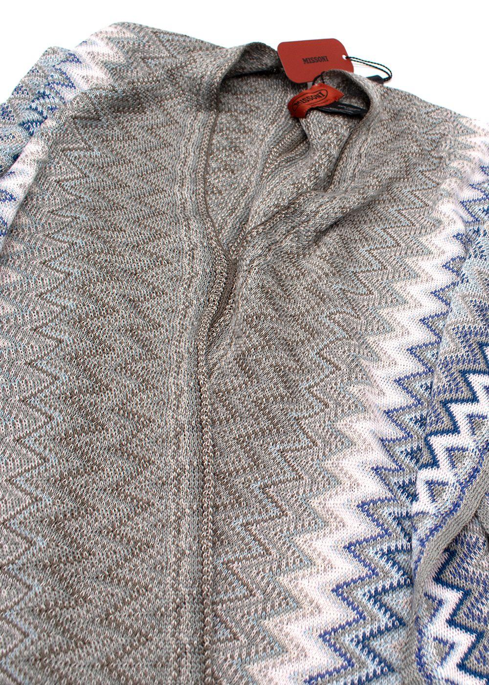 Missoni Blue and White Zig Zag Beach Kaftan