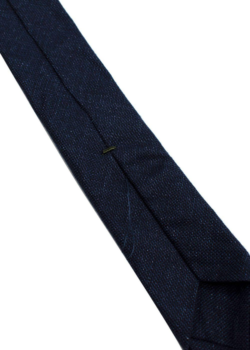 Berluti Navy Hemp-Wool Blend Tie