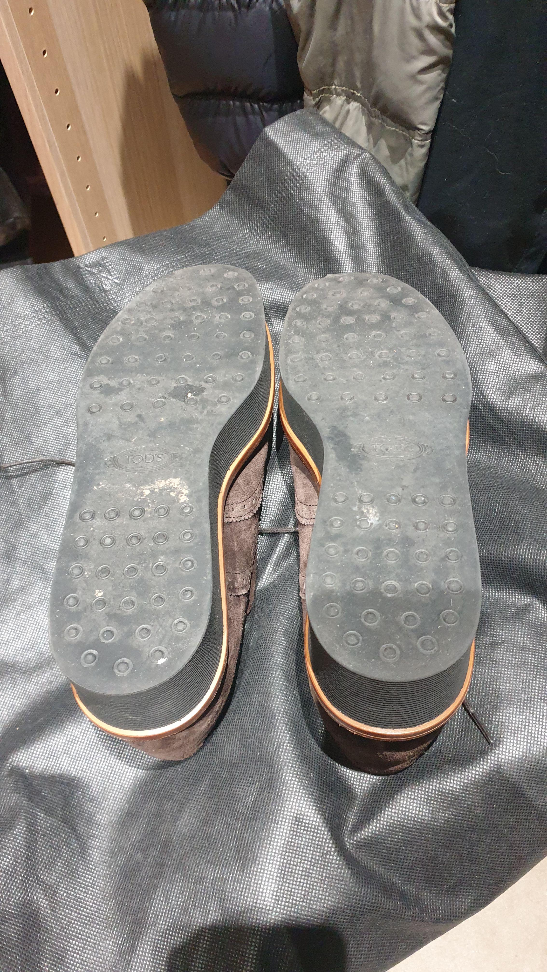 Brown Suede Platform Brogues