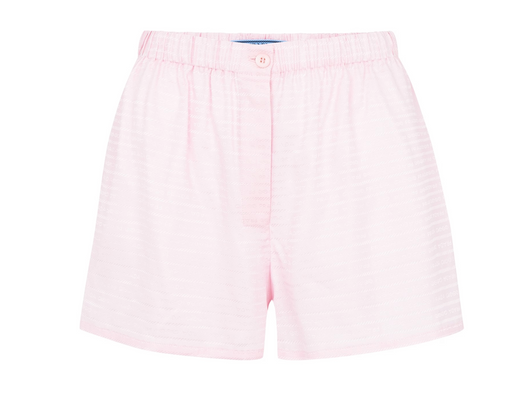 Pink Jacquard Logo Crêpe-de-Chine Shorts