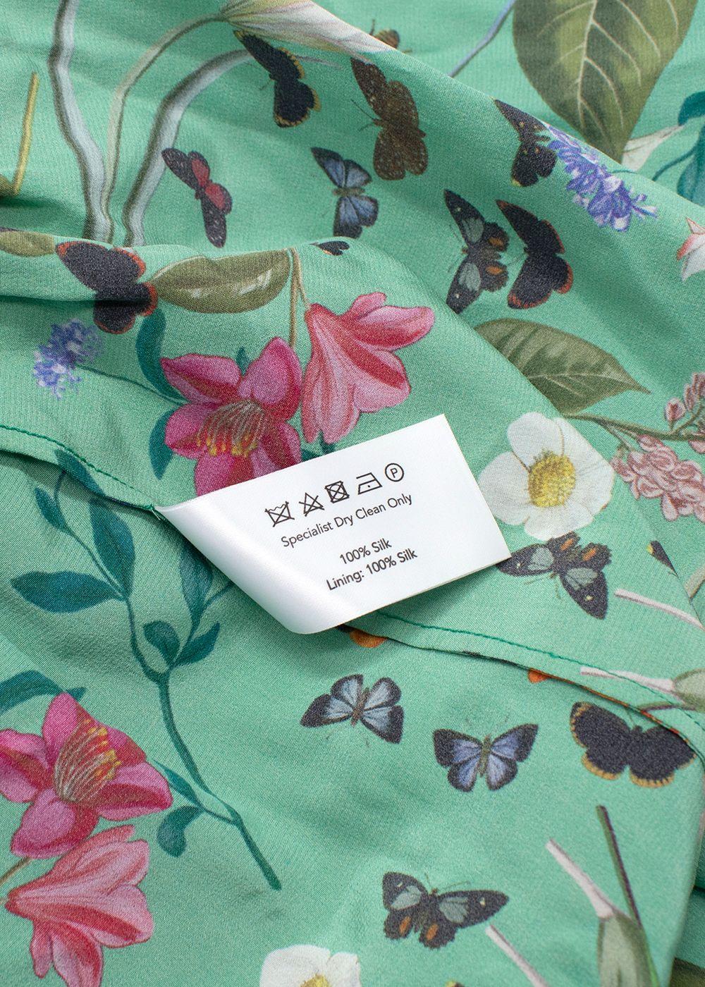 Borgo de Nor 100% Silk Floral-Print Midi Dress