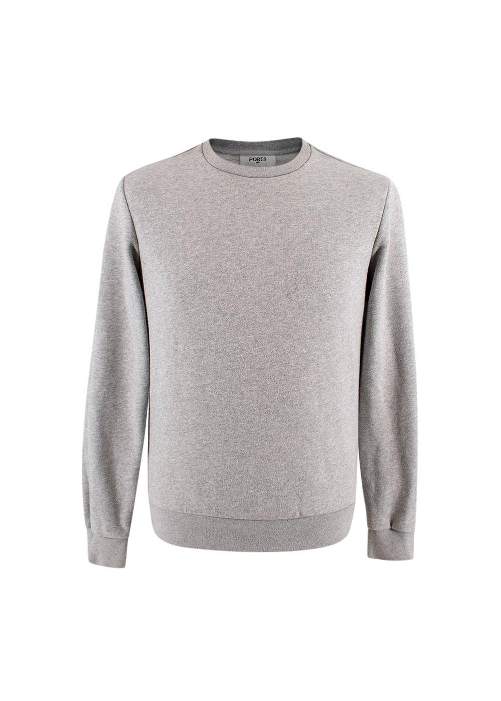 Ports 1961 'Follow Me' Embroidered Grey Sweatshirt
