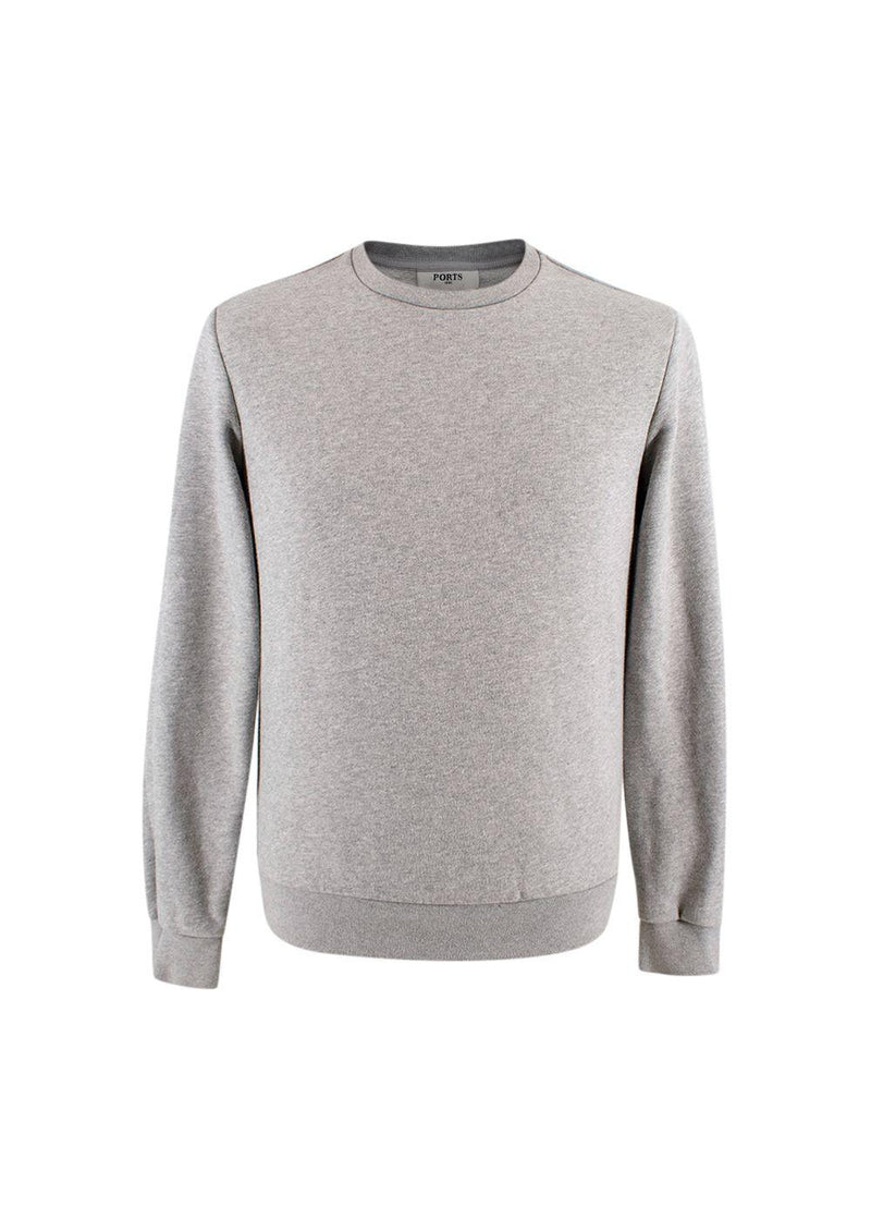 Ports 1961 'Follow Me' Embroidered Grey Sweatshirt
