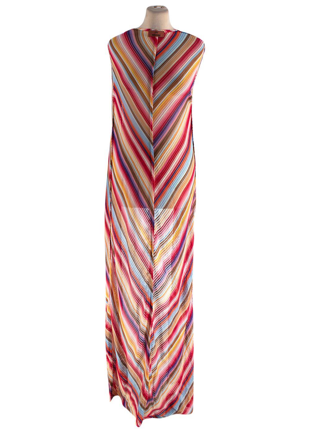 Missoni Crochet Multicoloured Maxi Cover Up Cardigan